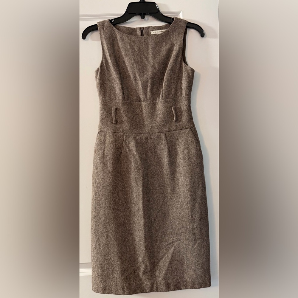 Banana republic brown tweed wool angora blend Sleeveless Dress